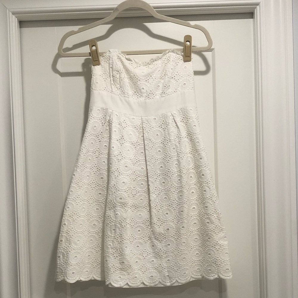 White strapless Lilly Pulitzer dress